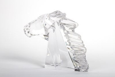 Lot 312 - A Daum glass horse's head