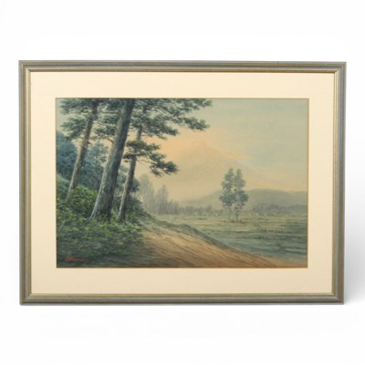Lot 461 - S Freeman (20th century), wooded landscape,...