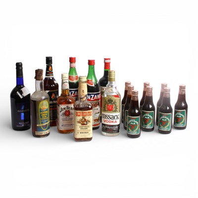 Lot 91 - A collection of mixed spirits and liqueurs.