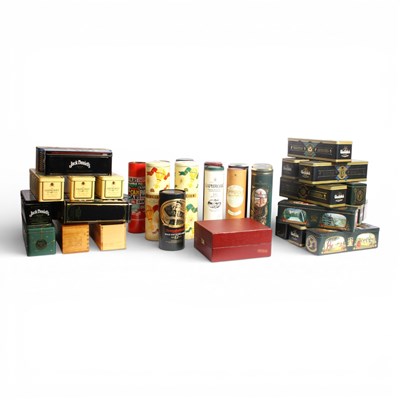 Lot 92 - A collection of mixed whisky tins and boxes...