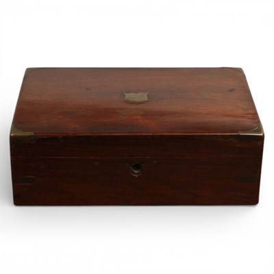 Lot 162 - A Victorian rosewood box, having a brass...