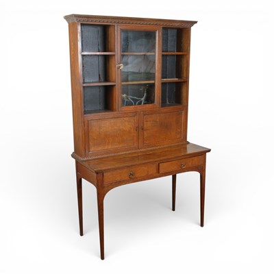 Lot 227 - An early 20th century oak dresser, having a...
