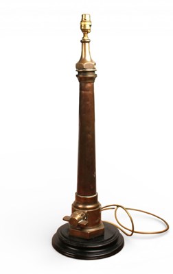Lot 339 - A table lamp, built from a Merryweather of...