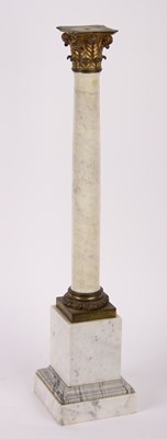 Lot 354 - A marble and gilt metal Corinthian column lamp,...