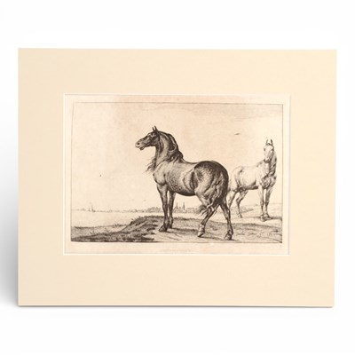 Lot 216 - Paulus Potter (Dutch, 1625-1654), Horses by...