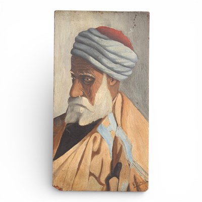 Lot 412 - F Carillo, a portrait of a gentleman wearing a...