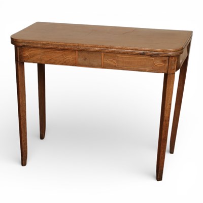Lot 635 - A 19th century mahogany side table/card table...
