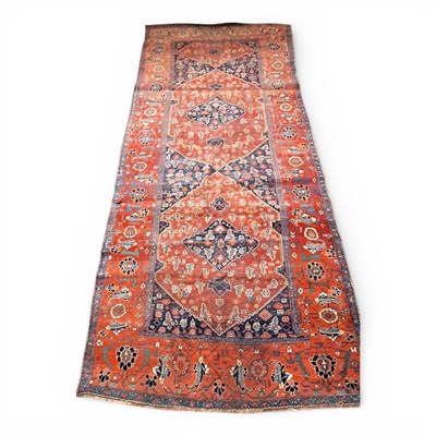 Lot 441 - A large Turkish rug, the central medallion on...