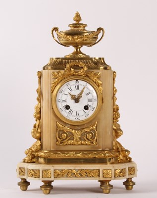 Lot 140 - A late 19th century French marble and ormolu...