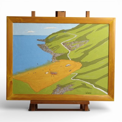 Lot 130 - Ian Currie (contemporary), Beach scene, 1990s,...