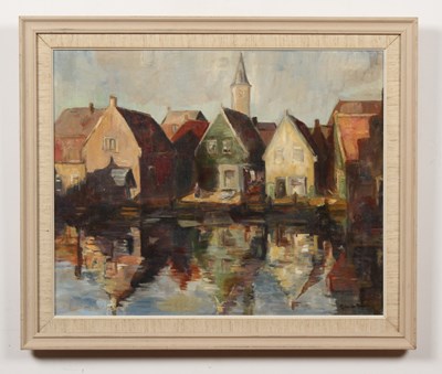Lot 174 - J. Vander Reyden (contemporary), a Dutch canal...