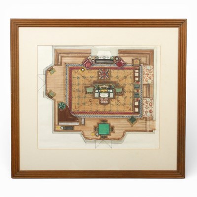 Lot 141 - A 1940s architectural watercolour and ink...