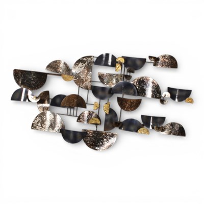 Lot 279 - A 1990s hand made abstract metal wall art...