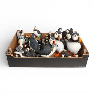 Lot 494 - A collection of puffin ornaments and...