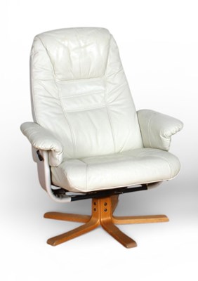 Lot 651A - A Unico cream upholstered reclining arm chair