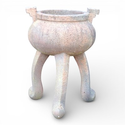 Lot 577 - A large glazed stoneware garden pot, in the...