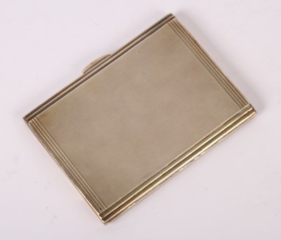 Lot 17 - A George VI silver pocket cigarette case, of...