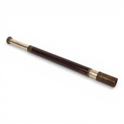 Lot 310 - A 19th century leather clad two draw telescope