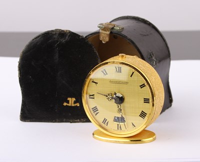 Lot 18 - A Jaeger-LeCoultre travel alarm clock, the...