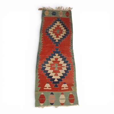 Lot 704 - A Kelim runner, 180x59cm.