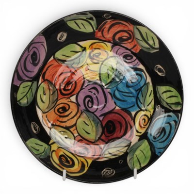 Lot 535 - Mary Rose Young (British, b.1958), floral dish,...