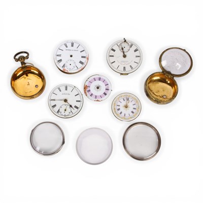 Lot 154 - A collection of antique watch parts, to...