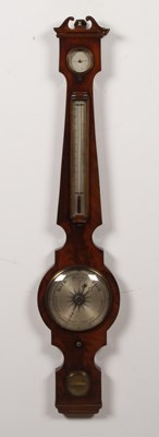 Lot 172 - A Regency mahogany barometer, signed P. Hill,...