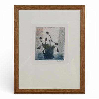 Lot 504 - C. Laurie (contemporary), 'Roses in vase',...