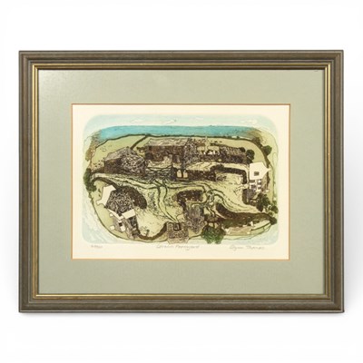 Lot 393 - Glynn Thomas (b.1946), 'Cornish Farmyard',...