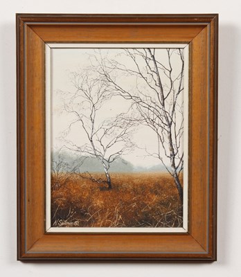 Lot 388 - Neil Spilman (British), silver birch tree...