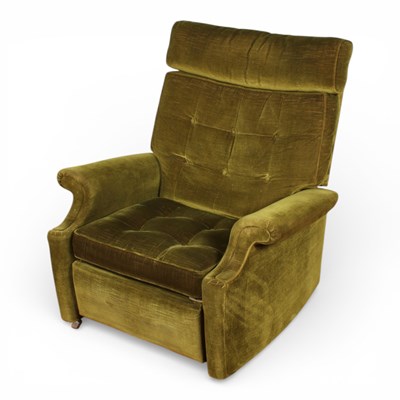 Lot 575 - A mid century G-Plan reclining armchair.