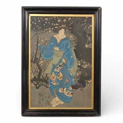 Lot 350 - Utagawa Kuniyoshi (Japanese, 1798-1861), "Plum...