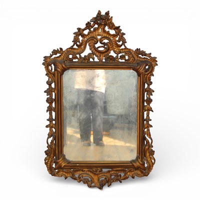 Lot 246 - A Rococo style gilt wood mirror, 57 x 46cm