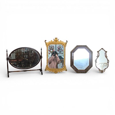 Lot 308 - A collection of three wall mirrors and one...