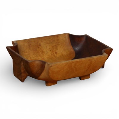 Lot 567 - A carved hardwood bowl, W40cm