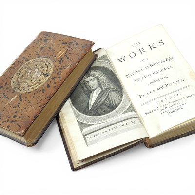 Lot 183 - The Works of Nicholas Rowe Esq, two volumes,...