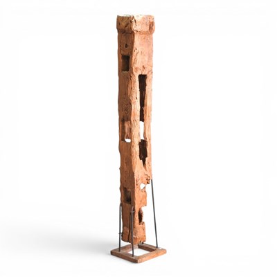 Lot 39 - An Indonesian teak sculpture, mounted on a...
