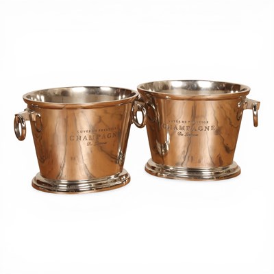 Lot 147 - A pair of ring handle champagne coolers