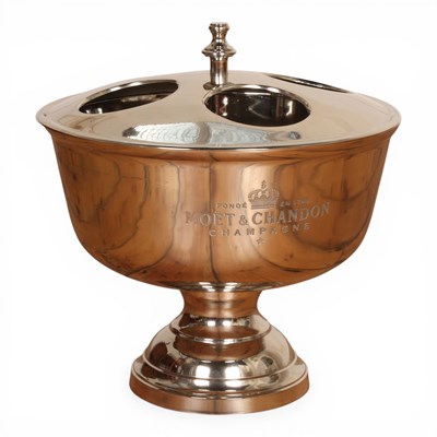 Lot 154 - A plated metal four bottle champagne cooler
