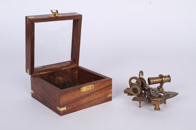Lot 248 - A boxed brass sextant