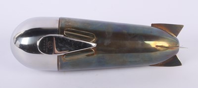 Lot 213 - An Art Deco style cocktail shaker, in the form...