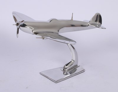 Lot 241 - A plated metal Spitfire plane desk ornament, h....