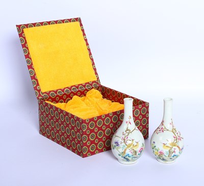 Lot 133 - Two Chinese enamel decorated porcelain scent...