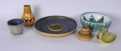 Lot 191 - A mid-century Alva Lemon glass bowl, together...