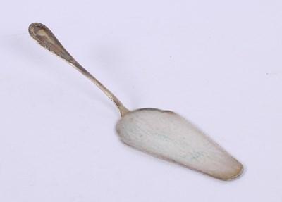 Lot 70 - A continental silver cake slice/server,...