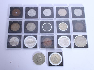 Lot 101 - A collection of seventeen world coins