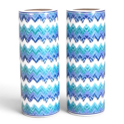 Lot 481 - A pair of porcelain stickstands, with wave...