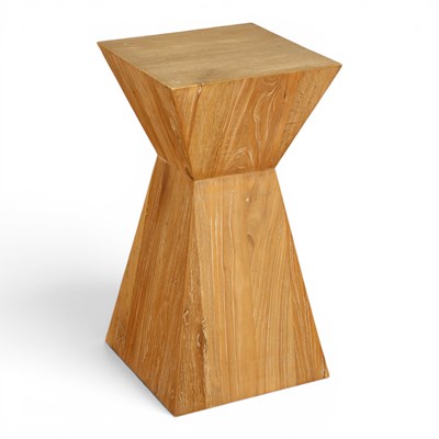 Lot 501 - A reclaimed elm sculpture stand, 75 x 40 x 40cm