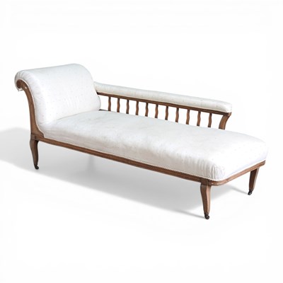 Lot 404 - An Edwardian and later cream upholstered...