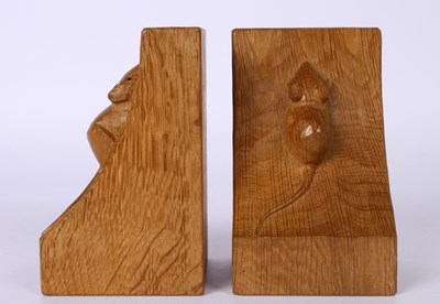 Lot 121 - A pair of Robert 'Mouseman' Thompson carved...
